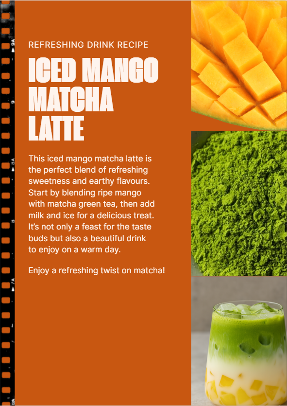 Refreshing Iced Mango Matcha Latte Recipe